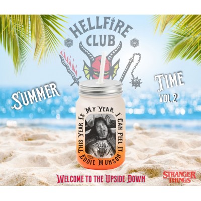 Стъклена чаша буркан Stranger Things - Eddie Munson 